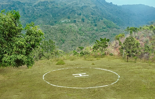 helipad of vanvasa resort